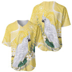 Australia Cacatua Galerita Baseball Jersey Sulphur-Crested Cockatoo - Aboriginal Art
