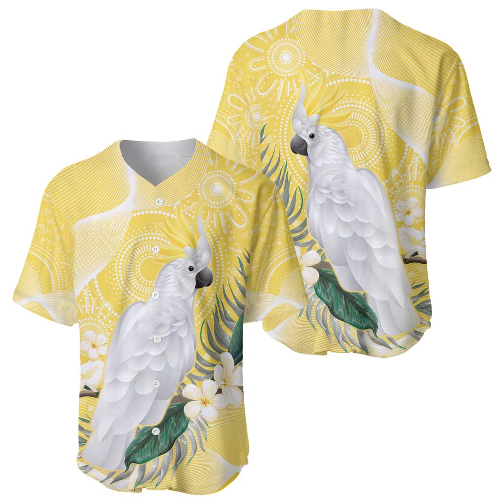 Australia Cacatua Galerita Baseball Jersey Sulphur-Crested Cockatoo - Aboriginal Art