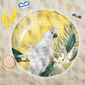 Australia Cacatua Galerita Beach Blanket Sulphur-Crested Cockatoo - Aboriginal Art