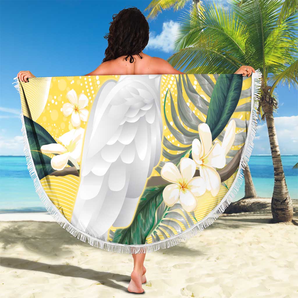 Australia Cacatua Galerita Beach Blanket Sulphur-Crested Cockatoo - Aboriginal Art