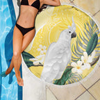 Australia Cacatua Galerita Beach Blanket Sulphur-Crested Cockatoo - Aboriginal Art