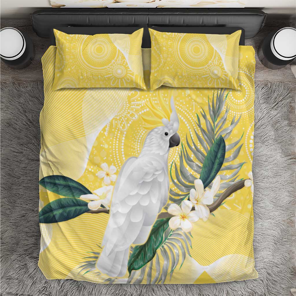 Australia Cacatua Galerita Bedding Set Sulphur-Crested Cockatoo - Aboriginal Art