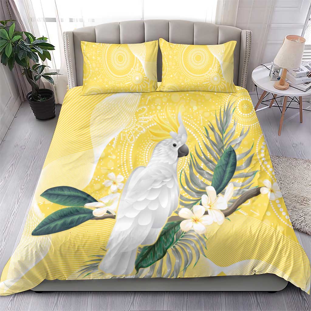 Australia Cacatua Galerita Bedding Set Sulphur-Crested Cockatoo - Aboriginal Art