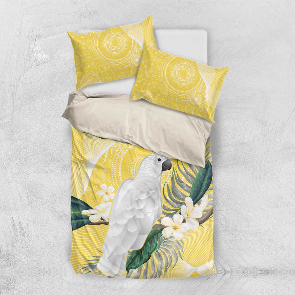 Australia Cacatua Galerita Bedding Set Sulphur-Crested Cockatoo - Aboriginal Art