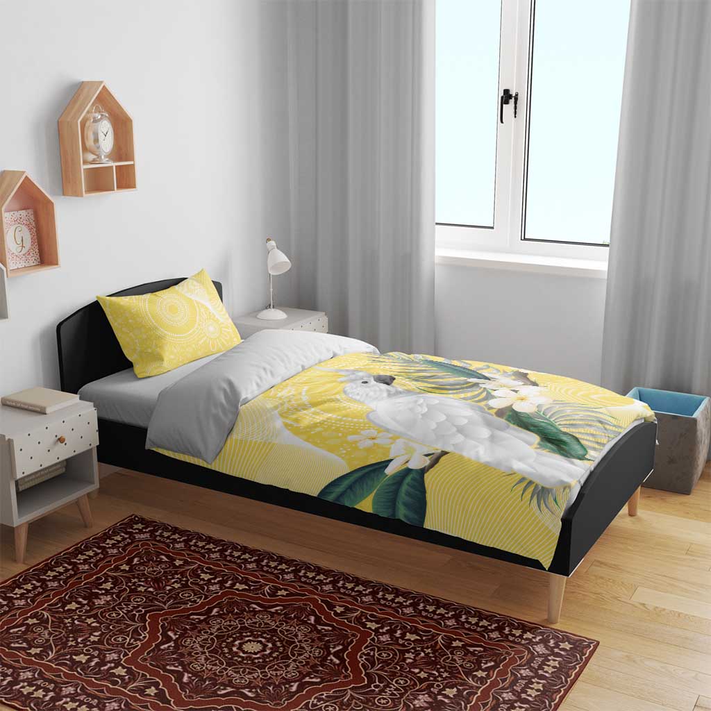 Australia Cacatua Galerita Bedding Set Sulphur-Crested Cockatoo - Aboriginal Art