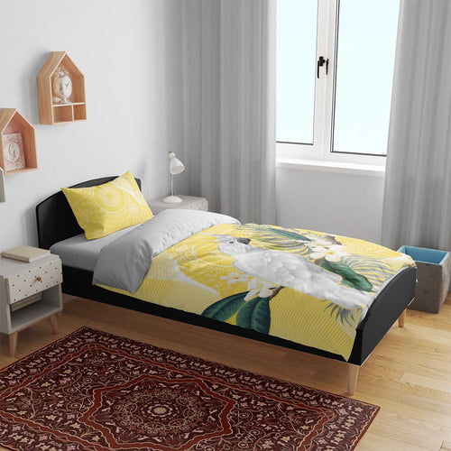 Australia Cacatua Galerita Bedding Set Sulphur-Crested Cockatoo - Aboriginal Art