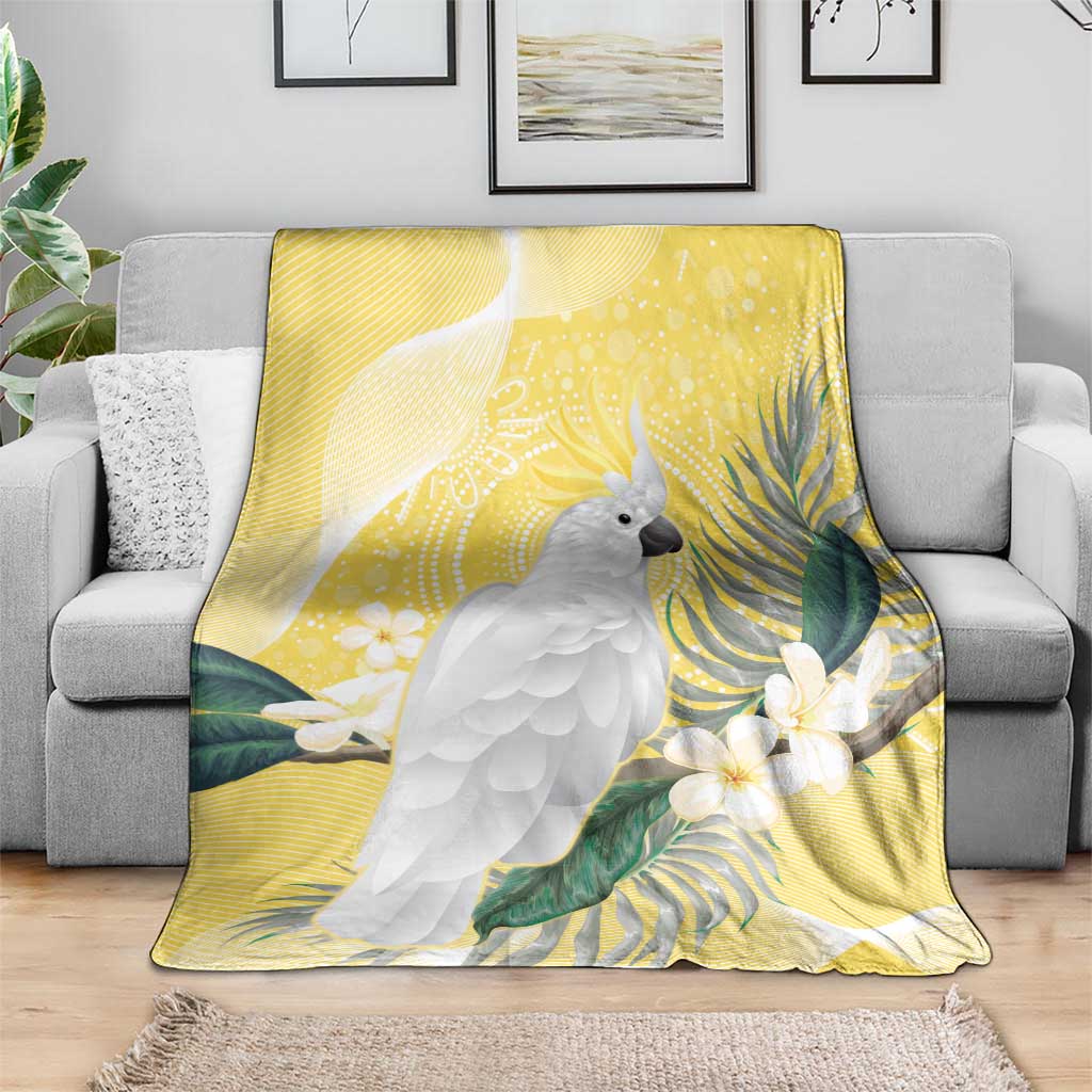 Australia Cacatua Galerita Blanket Sulphur-Crested Cockatoo - Aboriginal Art