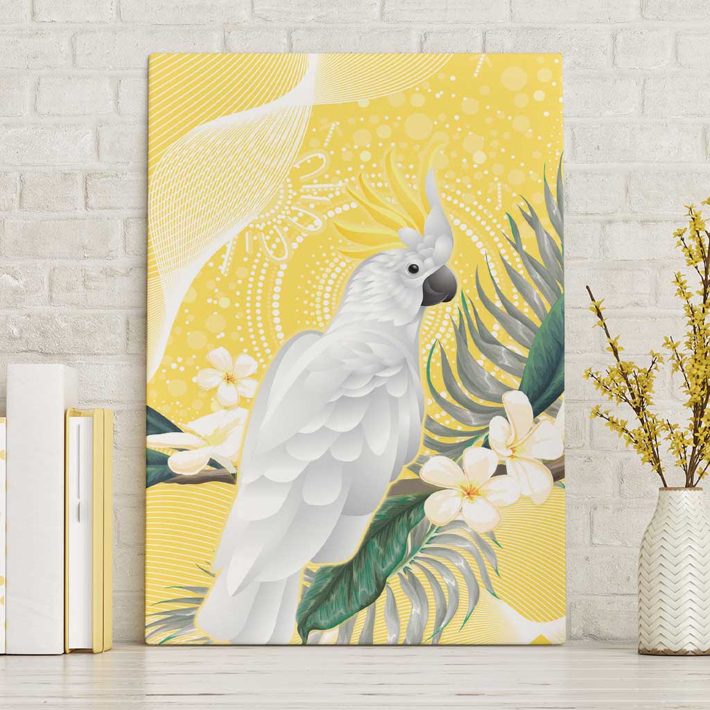 Australia Cacatua Galerita Canvas Wall Art Sulphur-Crested Cockatoo - Aboriginal Art