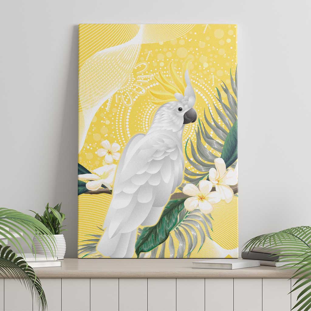 Australia Cacatua Galerita Canvas Wall Art Sulphur-Crested Cockatoo - Aboriginal Art