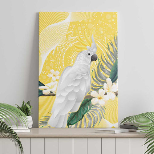 Australia Cacatua Galerita Canvas Wall Art Sulphur-Crested Cockatoo - Aboriginal Art