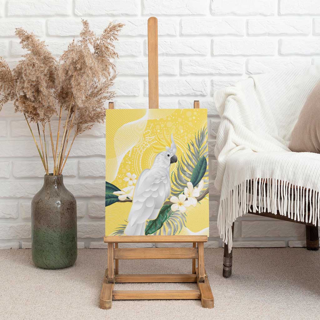 Australia Cacatua Galerita Canvas Wall Art Sulphur-Crested Cockatoo - Aboriginal Art
