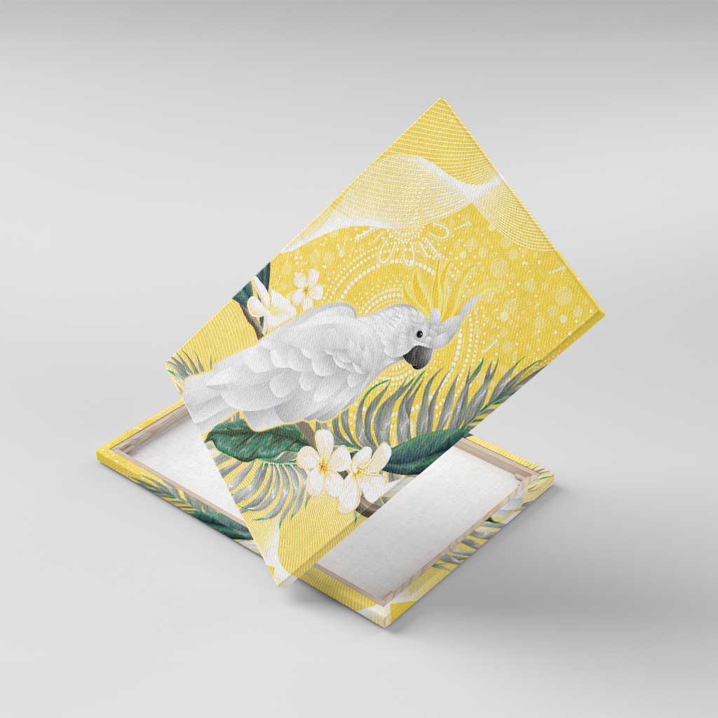 Australia Cacatua Galerita Canvas Wall Art Sulphur-Crested Cockatoo - Aboriginal Art