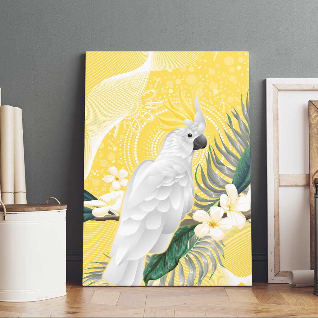Australia Cacatua Galerita Canvas Wall Art Sulphur-Crested Cockatoo - Aboriginal Art