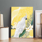 Australia Cacatua Galerita Canvas Wall Art Sulphur-Crested Cockatoo - Aboriginal Art