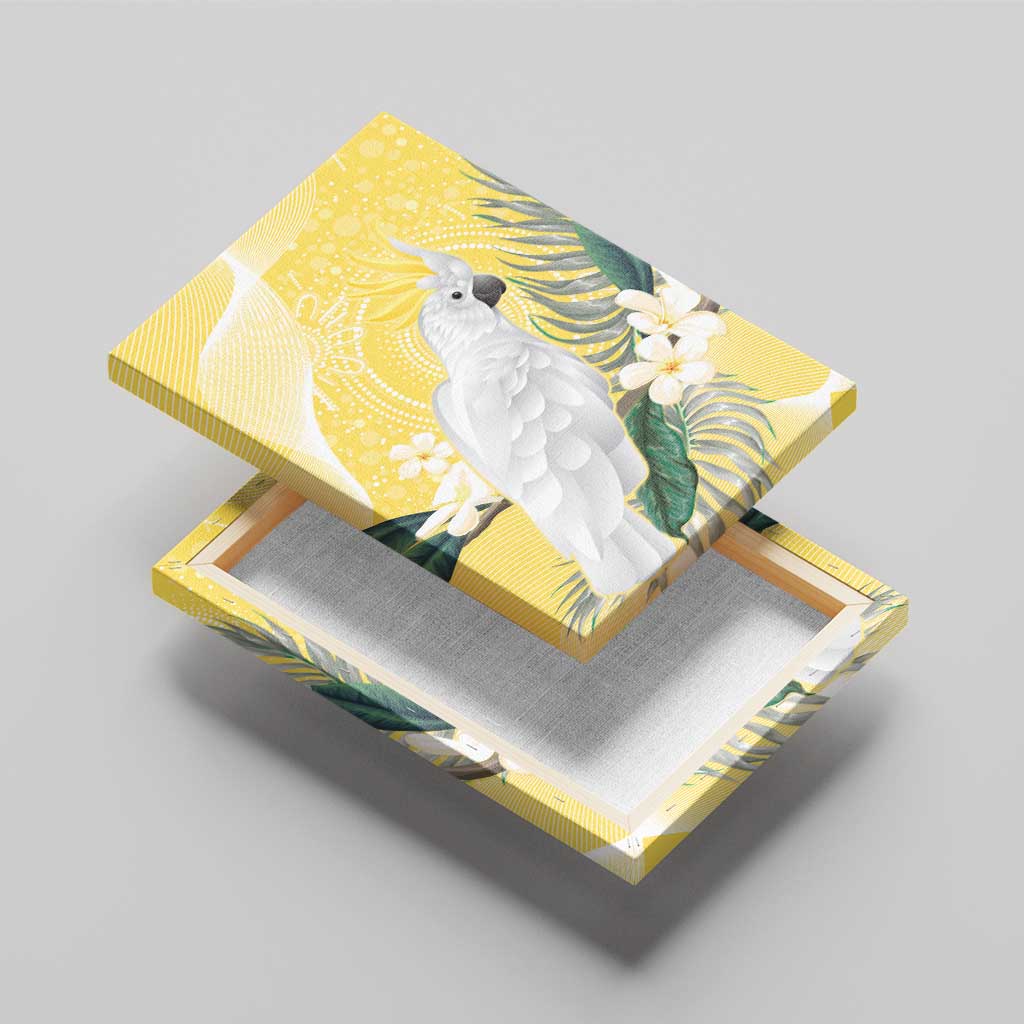 Australia Cacatua Galerita Canvas Wall Art Sulphur-Crested Cockatoo - Aboriginal Art