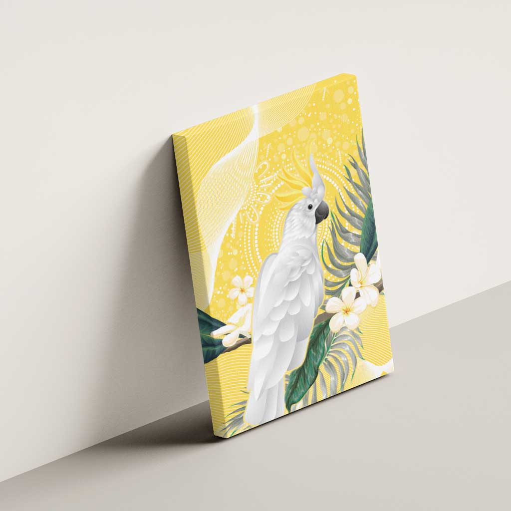 Australia Cacatua Galerita Canvas Wall Art Sulphur-Crested Cockatoo - Aboriginal Art