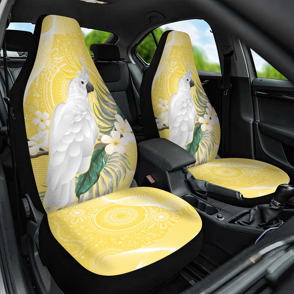 Australia Cacatua Galerita Car Seat Cover Sulphur-Crested Cockatoo - Aboriginal Art