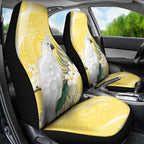 Australia Cacatua Galerita Car Seat Cover Sulphur-Crested Cockatoo - Aboriginal Art