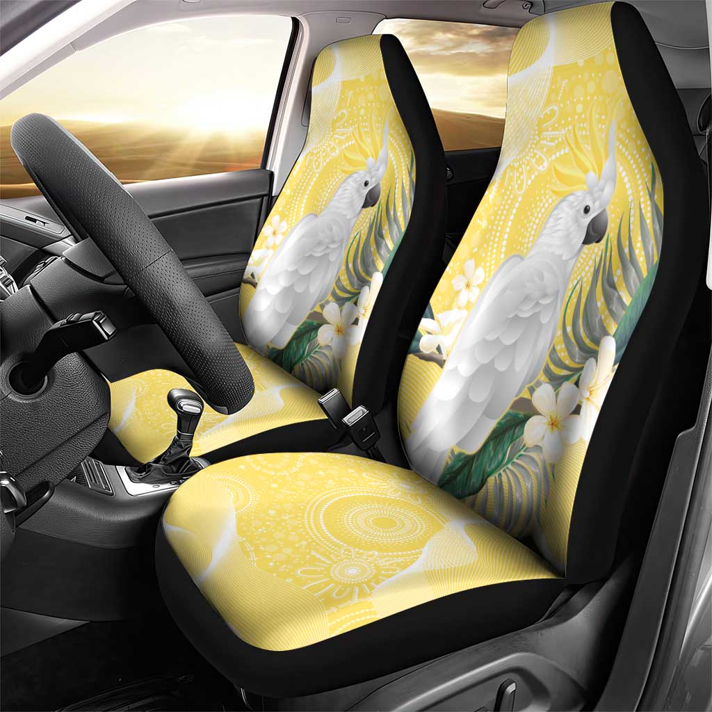 Australia Cacatua Galerita Car Seat Cover Sulphur-Crested Cockatoo - Aboriginal Art