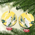 Australia Cacatua Galerita Ceramic Ornament Sulphur-Crested Cockatoo - Aboriginal Art