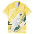 Australia Cacatua Galerita Family Matching Mermaid Dress and Hawaiian Shirt Sulphur-Crested Cockatoo - Aboriginal Art