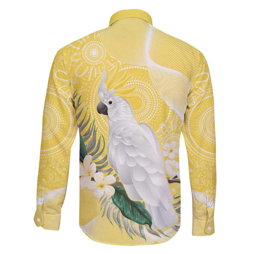 Australia Cacatua Galerita Family Matching Puletasi and Hawaiian Shirt Sulphur-Crested Cockatoo - Aboriginal Art