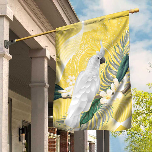 Australia Cacatua Galerita Garden Flag Sulphur-Crested Cockatoo - Aboriginal Art