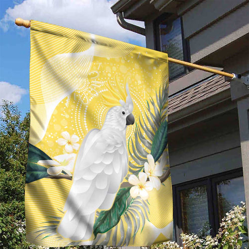 Australia Cacatua Galerita Garden Flag Sulphur-Crested Cockatoo - Aboriginal Art
