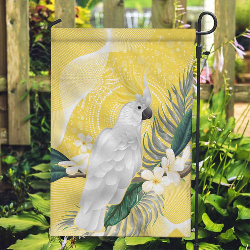 Australia Cacatua Galerita Garden Flag Sulphur-Crested Cockatoo - Aboriginal Art
