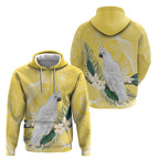 Australia Cacatua Galerita Hoodie Sulphur-Crested Cockatoo - Aboriginal Art