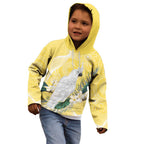 Australia Cacatua Galerita Kid Hoodie Sulphur-Crested Cockatoo - Aboriginal Art