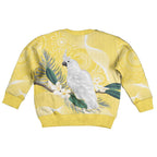 Australia Cacatua Galerita Kid Ugly Christmas Sweater Sulphur-Crested Cockatoo - Aboriginal Art