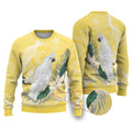 Australia Cacatua Galerita Ugly Christmas Sweater Sulphur-Crested Cockatoo - Aboriginal Art