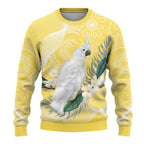 Australia Cacatua Galerita Ugly Christmas Sweater Sulphur-Crested Cockatoo - Aboriginal Art