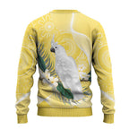 Australia Cacatua Galerita Ugly Christmas Sweater Sulphur-Crested Cockatoo - Aboriginal Art