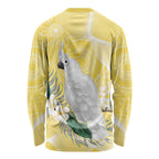 Australia Cacatua Galerita Long Sleeve Shirt Sulphur-Crested Cockatoo - Aboriginal Art