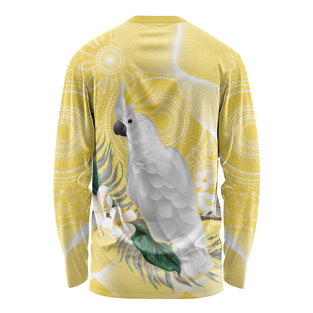 Australia Cacatua Galerita Long Sleeve Shirt Sulphur-Crested Cockatoo - Aboriginal Art