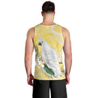 Australia Cacatua Galerita Men Tank Top Sulphur-Crested Cockatoo - Aboriginal Art