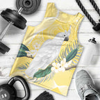 Australia Cacatua Galerita Men Tank Top Sulphur-Crested Cockatoo - Aboriginal Art