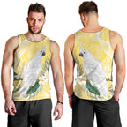 Australia Cacatua Galerita Men Tank Top Sulphur-Crested Cockatoo - Aboriginal Art