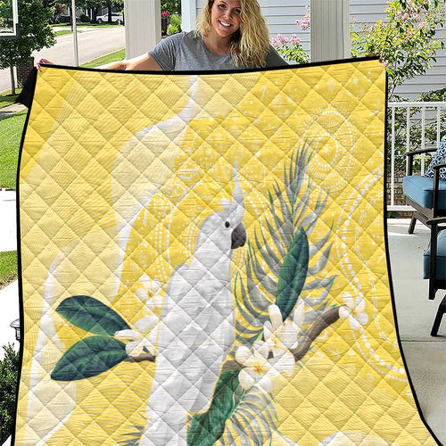 Australia Cacatua Galerita Quilt Sulphur-Crested Cockatoo - Aboriginal Art