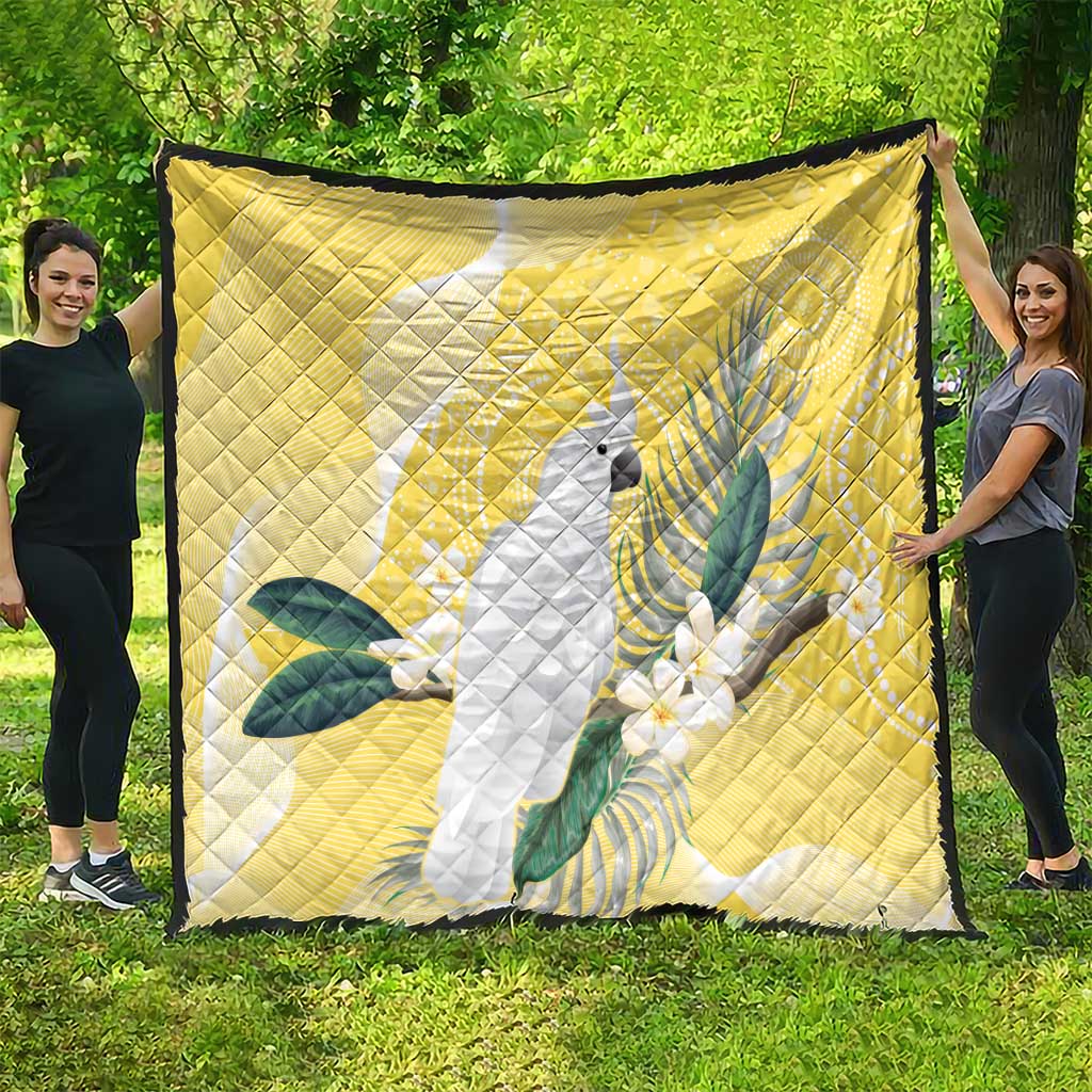Australia Cacatua Galerita Quilt Sulphur-Crested Cockatoo - Aboriginal Art