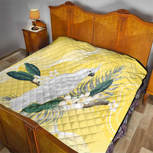 Australia Cacatua Galerita Quilt Sulphur-Crested Cockatoo - Aboriginal Art