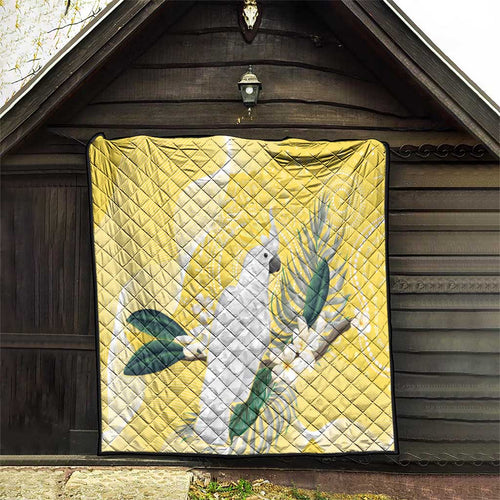 Australia Cacatua Galerita Quilt Sulphur-Crested Cockatoo - Aboriginal Art