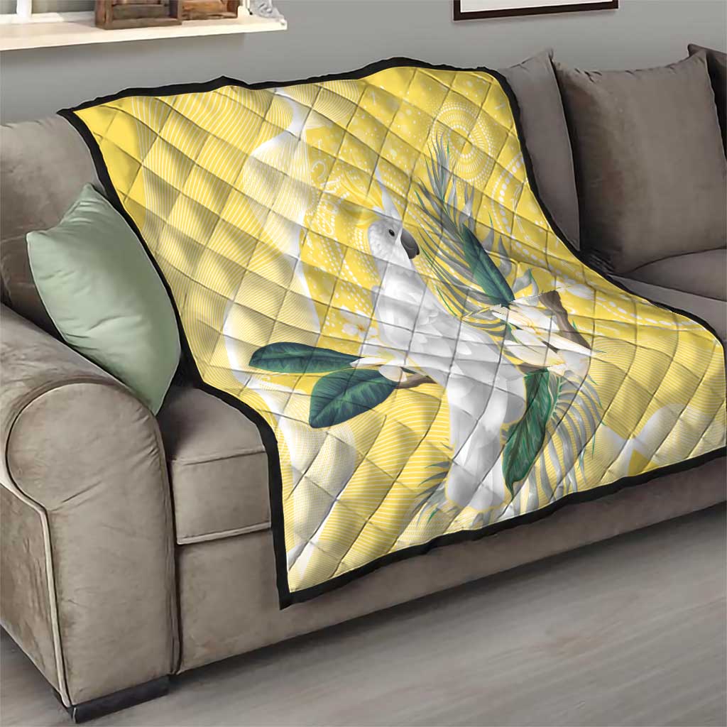 Australia Cacatua Galerita Quilt Sulphur-Crested Cockatoo - Aboriginal Art
