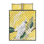 Australia Cacatua Galerita Quilt Bed Set Sulphur-Crested Cockatoo - Aboriginal Art