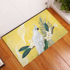 Australia Cacatua Galerita Rubber Doormat Sulphur-Crested Cockatoo - Aboriginal Art