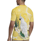 Australia Cacatua Galerita Rugby Jersey Sulphur-Crested Cockatoo - Aboriginal Art