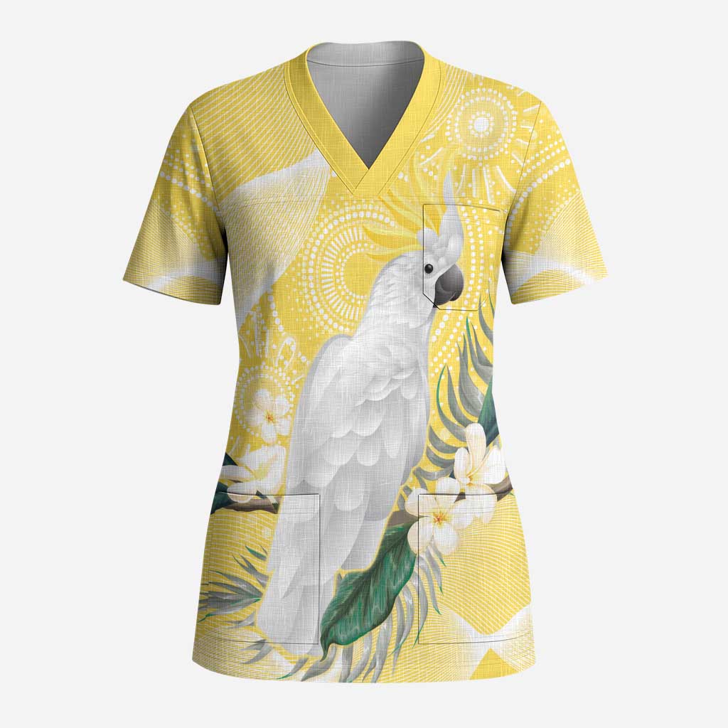 Australia Cacatua Galerita Scrub Top Sulphur-Crested Cockatoo - Aboriginal Art - Aussie Hoodie
