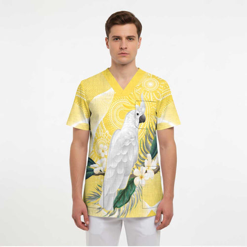 Australia Cacatua Galerita Scrub Top Sulphur-Crested Cockatoo - Aboriginal Art - Aussie Hoodie